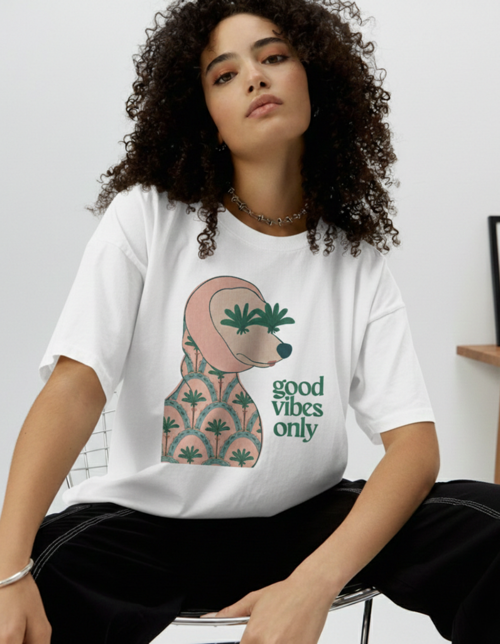GOOD VIBES ONLY OVERSIZED T-SHIRT