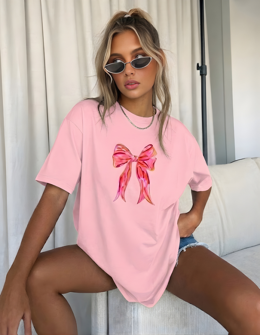 PINKBOW OVERSIZED T-SHIRT
