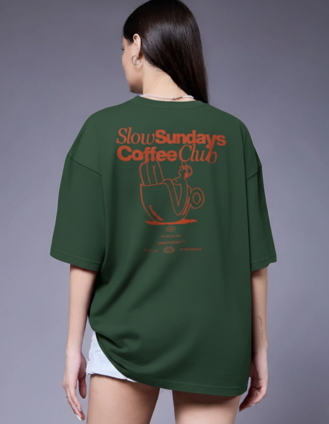 SLOW SUNDAYS COFFEE CLUB OVERSIZED T-SHIRT