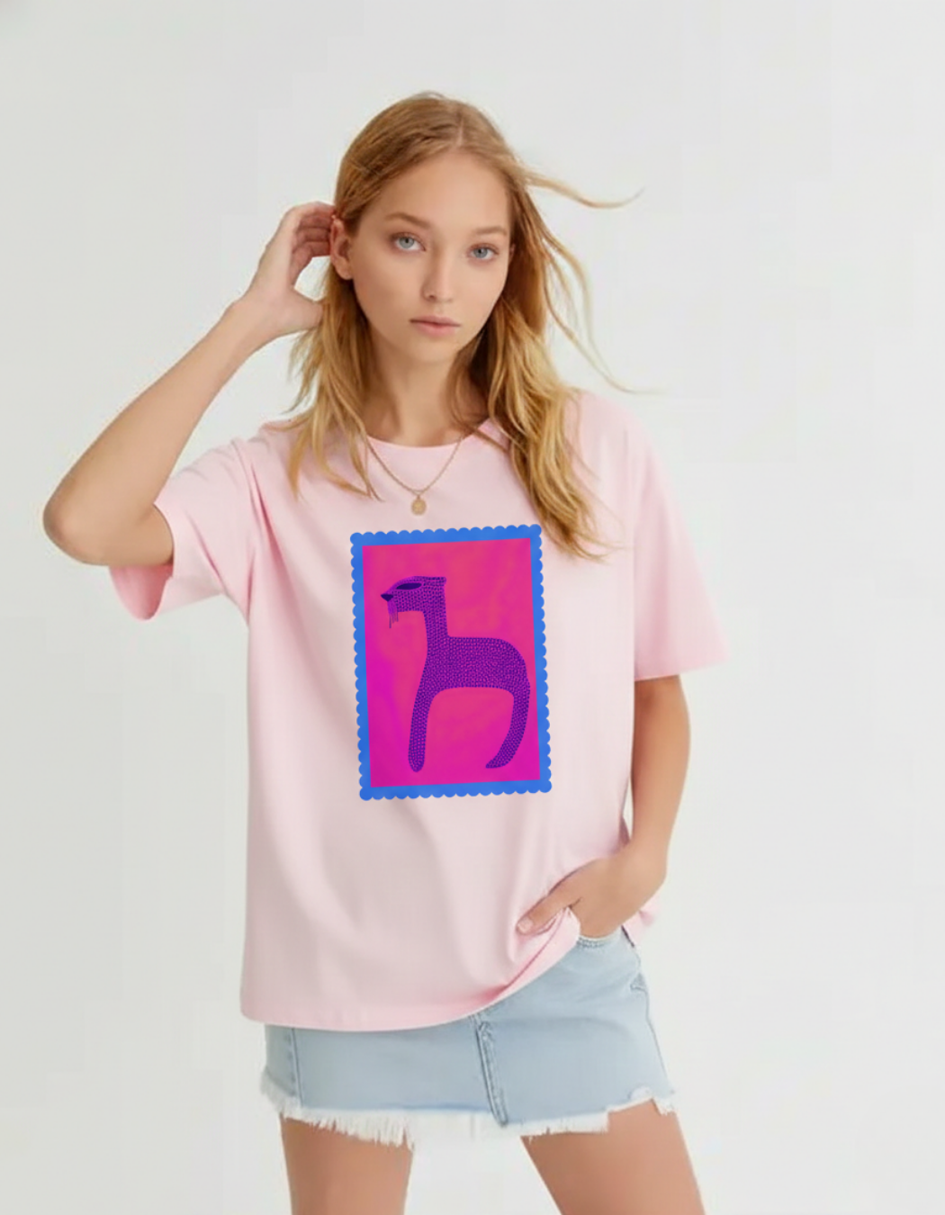 AZTEC CAT OVERSIZED T- SHIRT