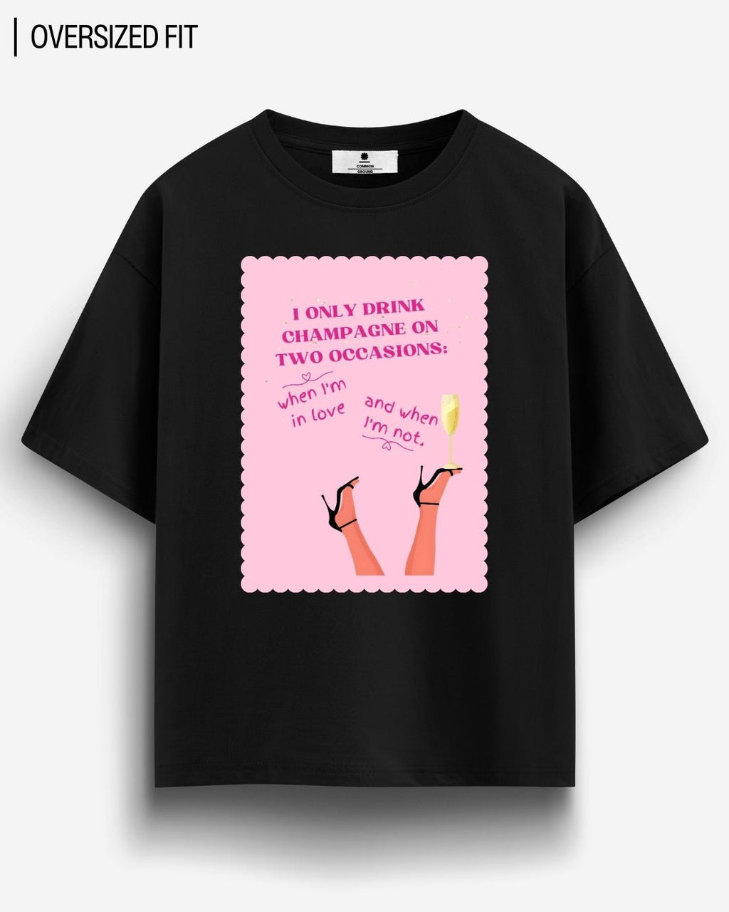 CHAMPAGNE OVERSIZED T-SHIRT