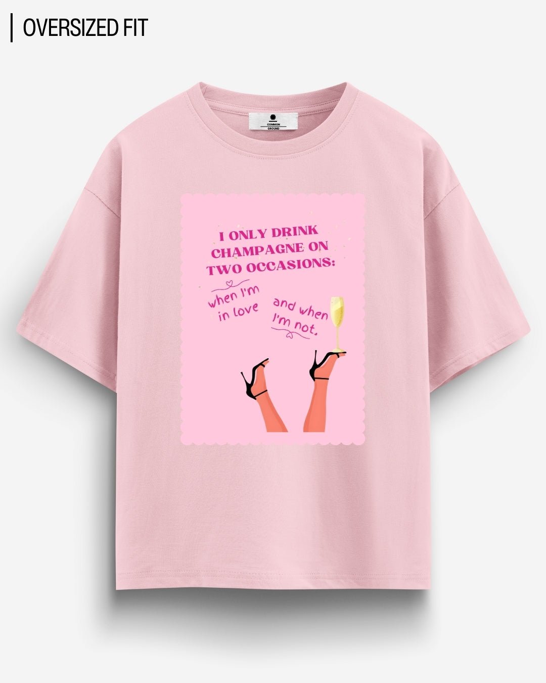 CHAMPAGNE OVERSIZED T-SHIRT