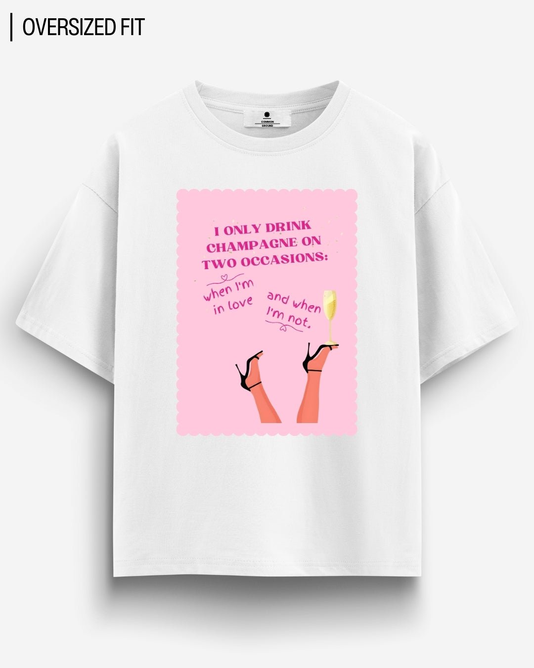 CHAMPAGNE OVERSIZED T-SHIRT
