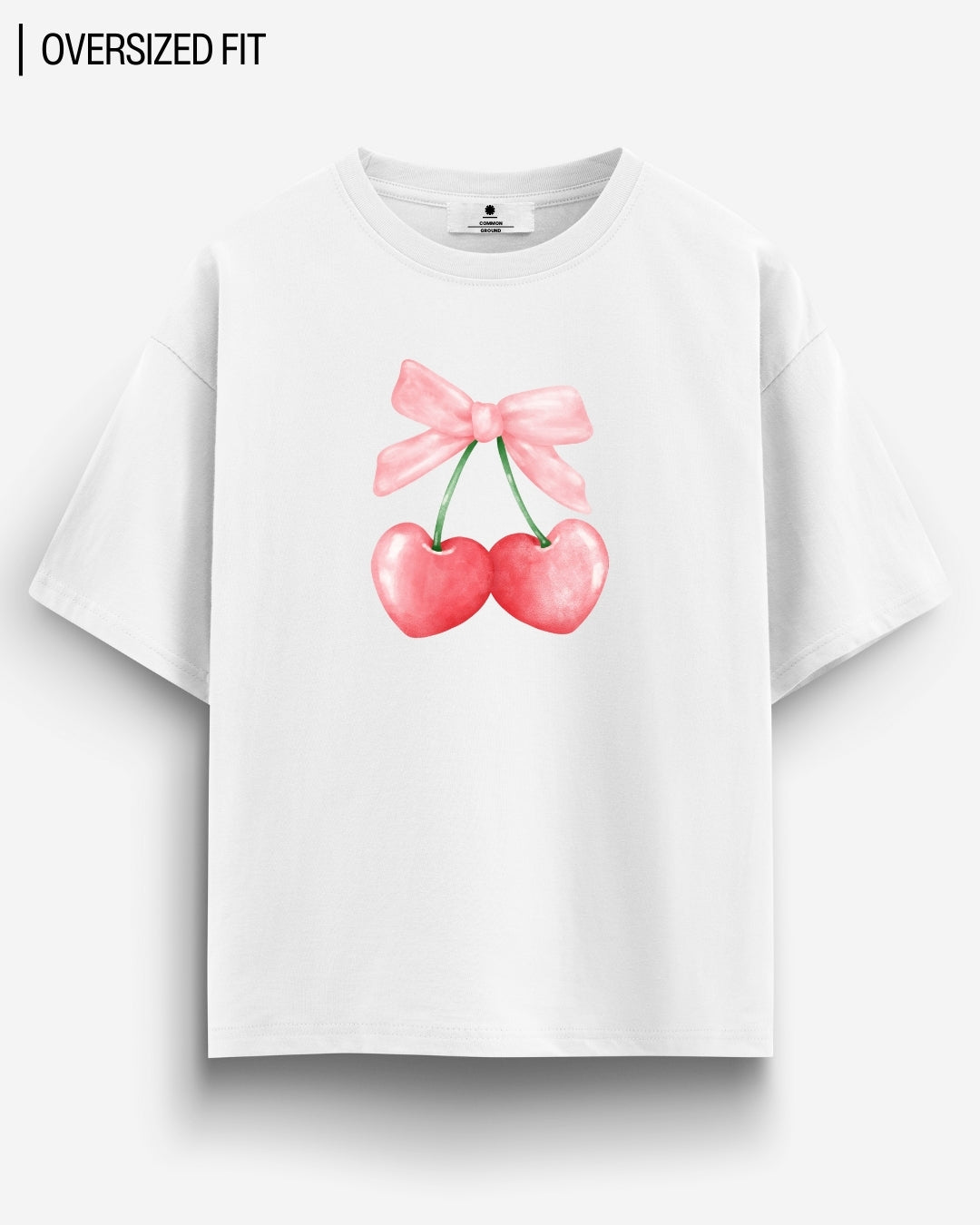 CHERRY HEARTS OVERSIZED T-SHIRT