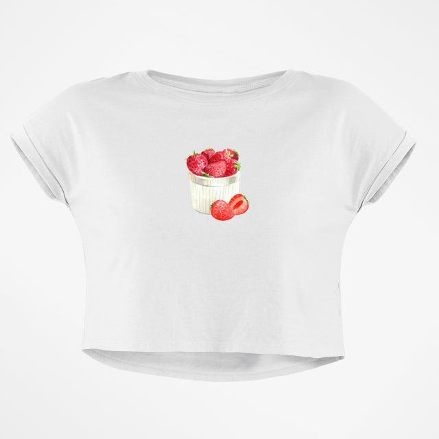 FRESH STRAWBERRIES CROP TOP