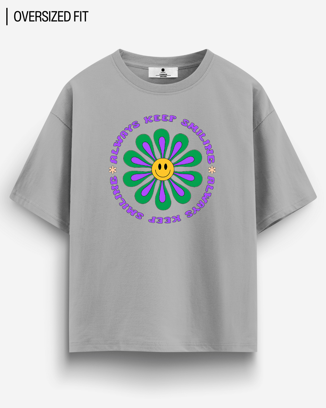 KEEP SMILING OVERSIZED T-SHIRT