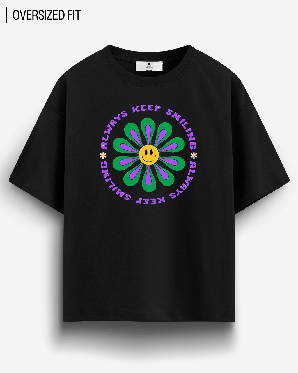 KEEP SMILING OVERSIZED T-SHIRT