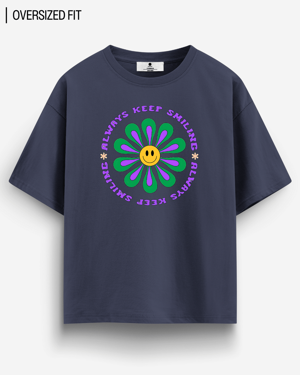 KEEP SMILING OVERSIZED T-SHIRT
