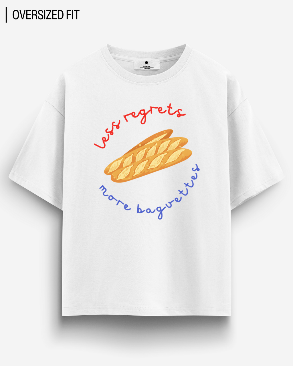 LESS REGRETS OVERSIZED T-SHIRT