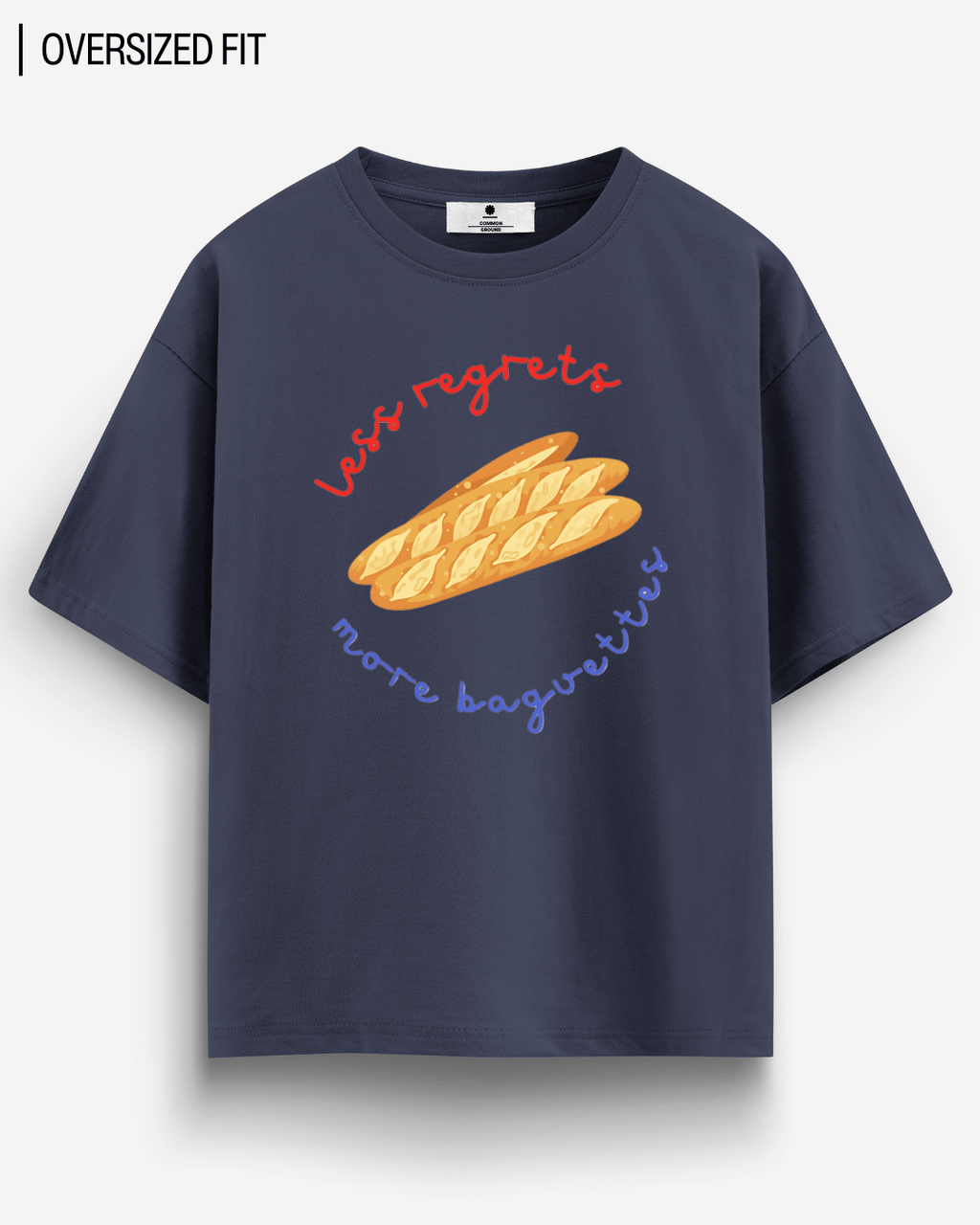 LESS REGRETS OVERSIZED T-SHIRT