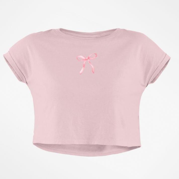 PINK BOW CROP TOP