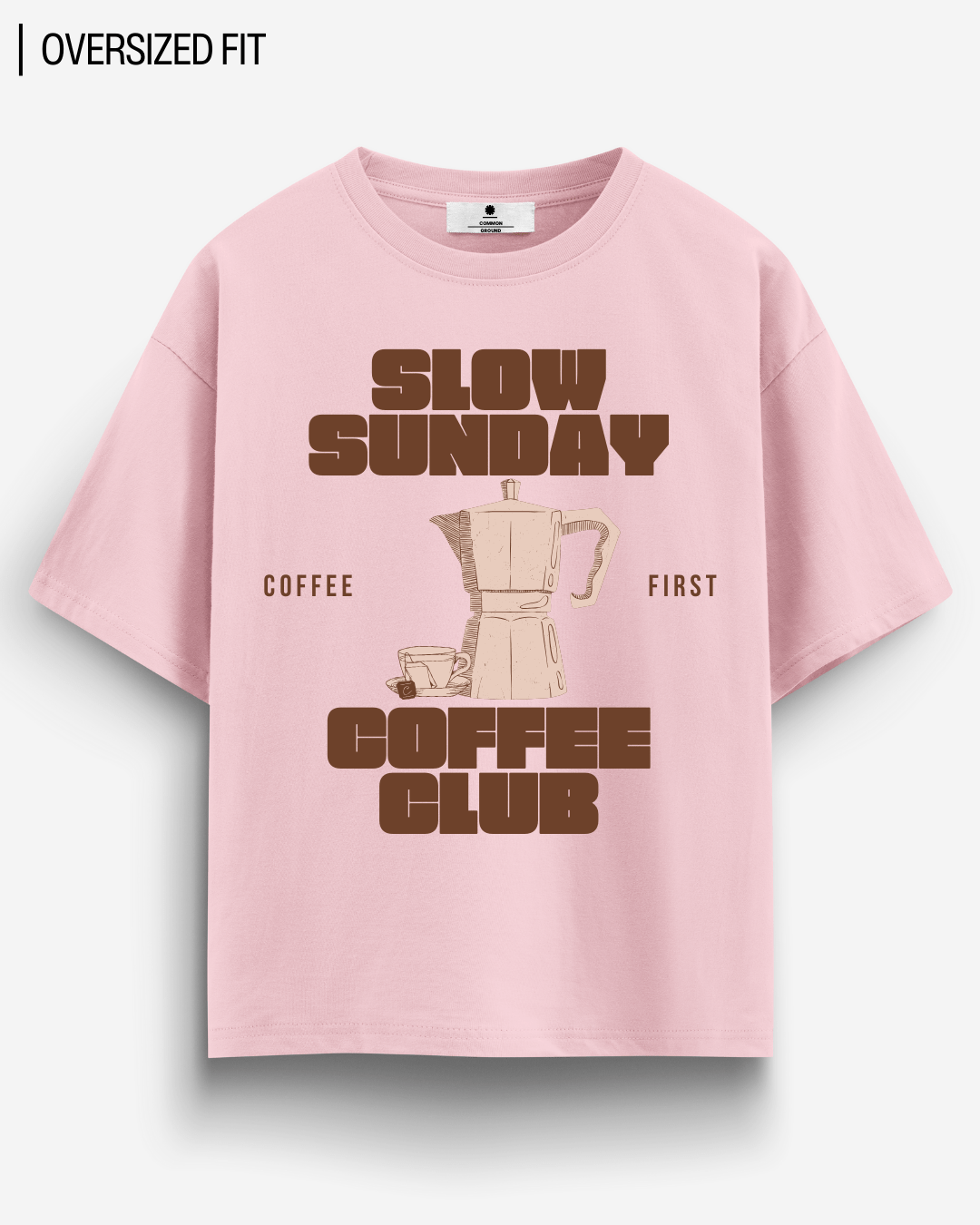 SLOW SUNDAY COFFEE CLUB OVERSIZED T-SHIRT