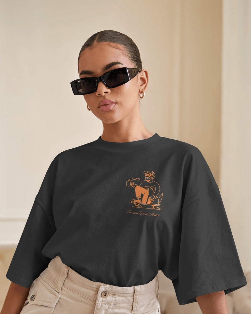 SLOW SUNDAYS COFFEE CLUB OVERSIZED T-SHIRT