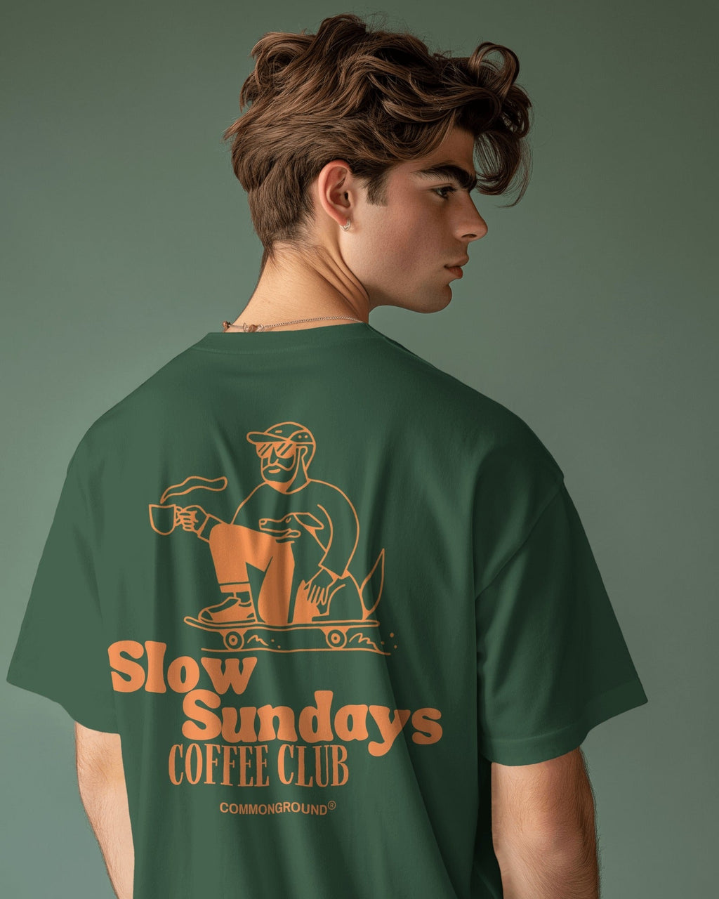 SLOW SUNDAYS COFFEE CLUB OVERSIZED T-SHIRT