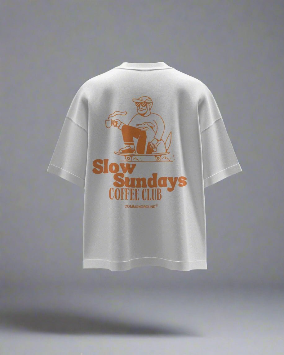 SLOW SUNDAYS COFFEE CLUB OVERSIZED T-SHIRT