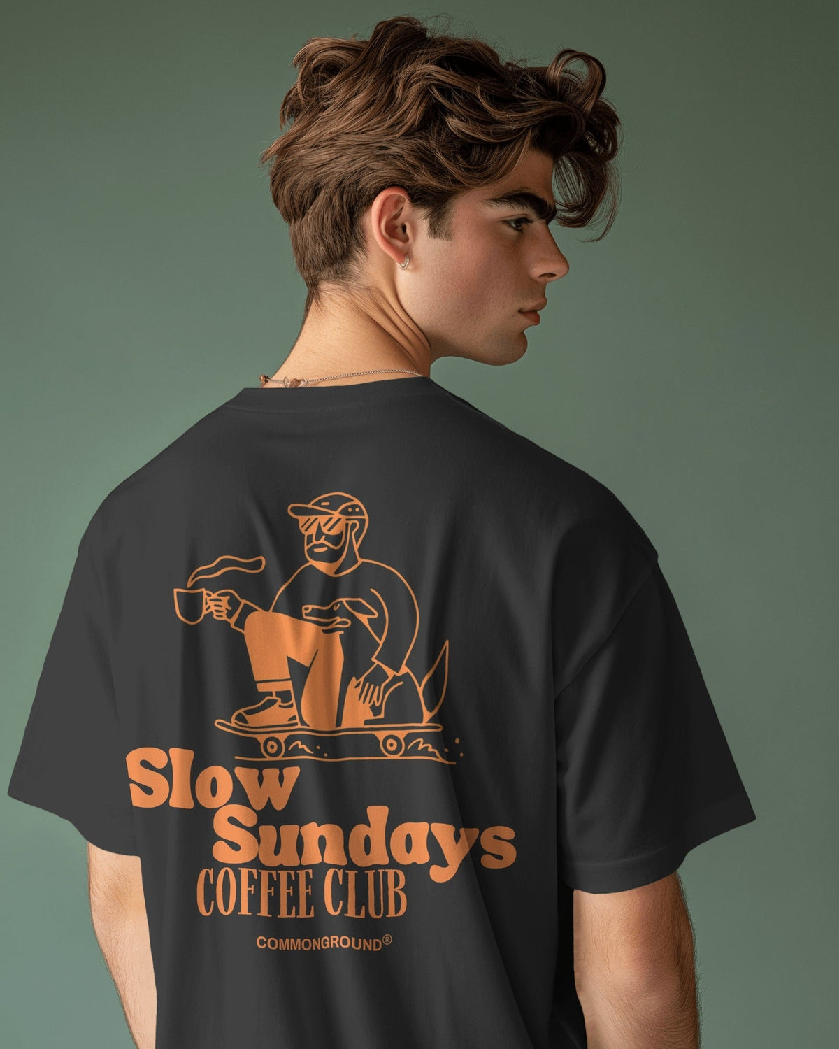 SLOW SUNDAYS COFFEE CLUB OVERSIZED T-SHIRT