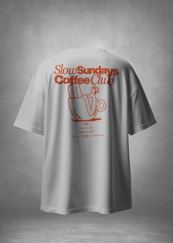 SLOW SUNDAYS COFFEE CLUB OVERSIZED T-SHIRT