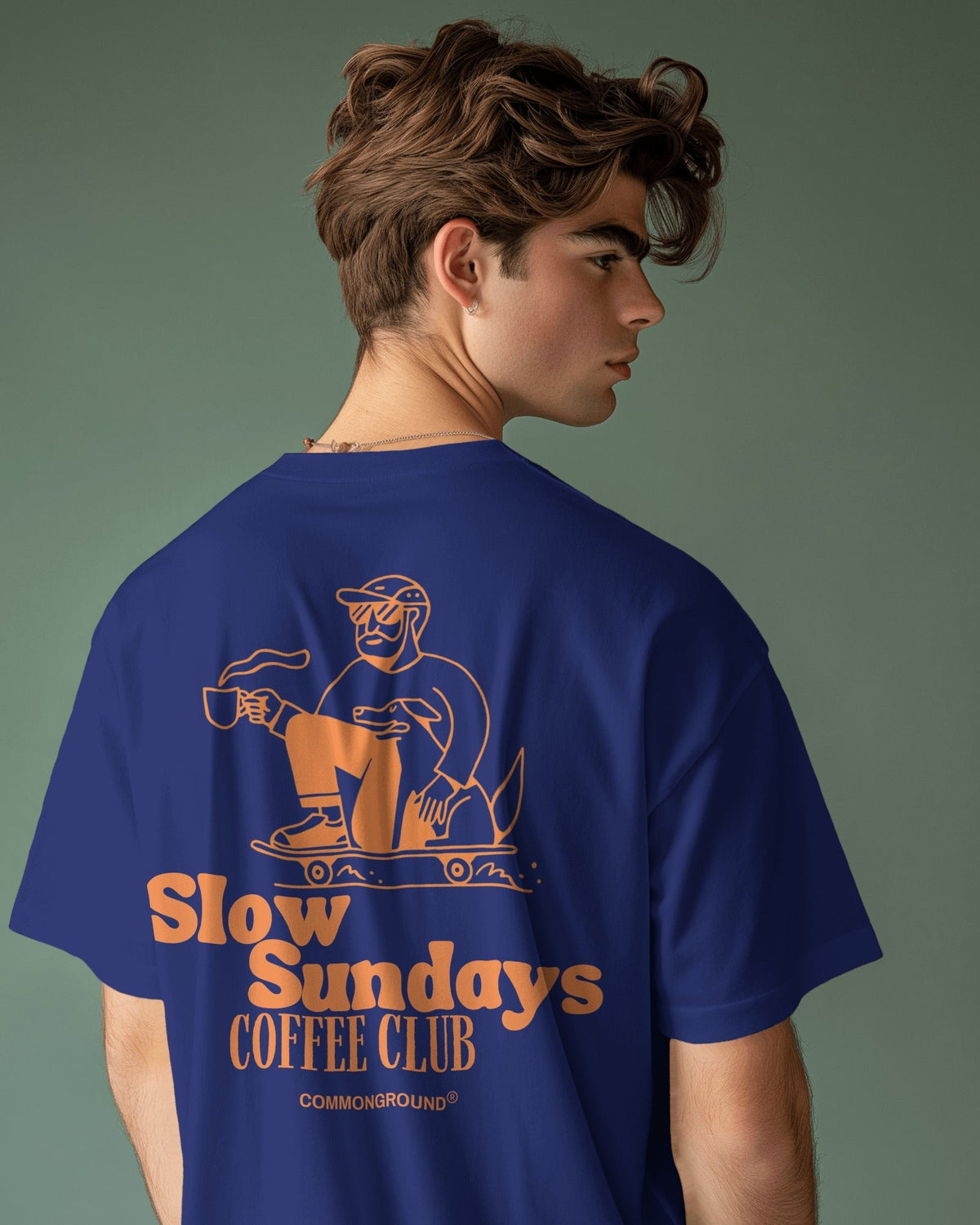 SLOW SUNDAYS COFFEE CLUB OVERSIZED T-SHIRT
