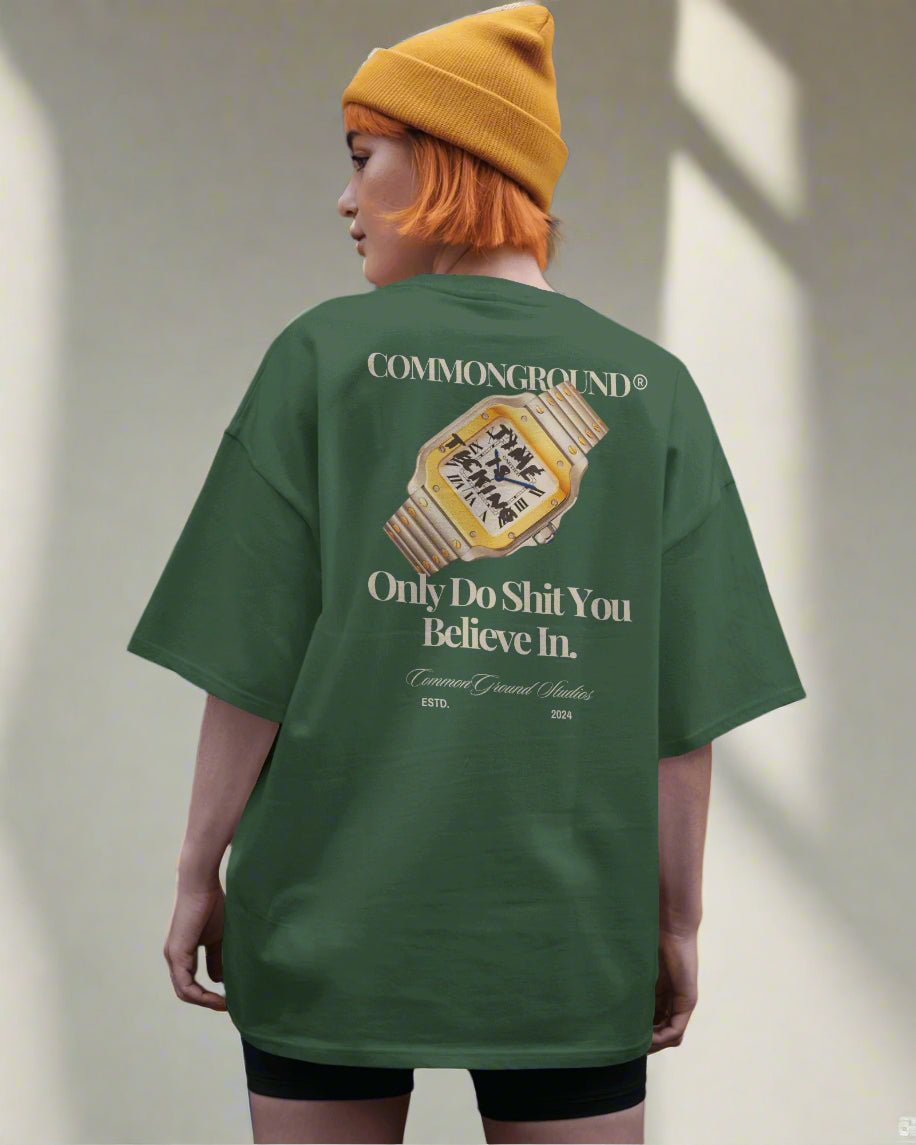 TIME IS TICKING OVERSIZED T-SHIRT